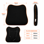 SlumberOrtho Car Spine Rest Cushion | Ergonomic Memory Foam Lumbar Support Cushion for Car Seat, Office Chair & Long Drives