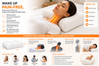 SlumberOrtho Orthopaedic Cervical Pillow Big | Ergonomic Memory Foam Neck Support Pillow for Side & Back Sleepers