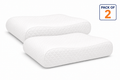 lumberOrtho Orthopaedic Cervical Pillow (Pack of 2) | Premium Memory Foam Neck Support Pillows for Sleeping, Side & Back Sleepers