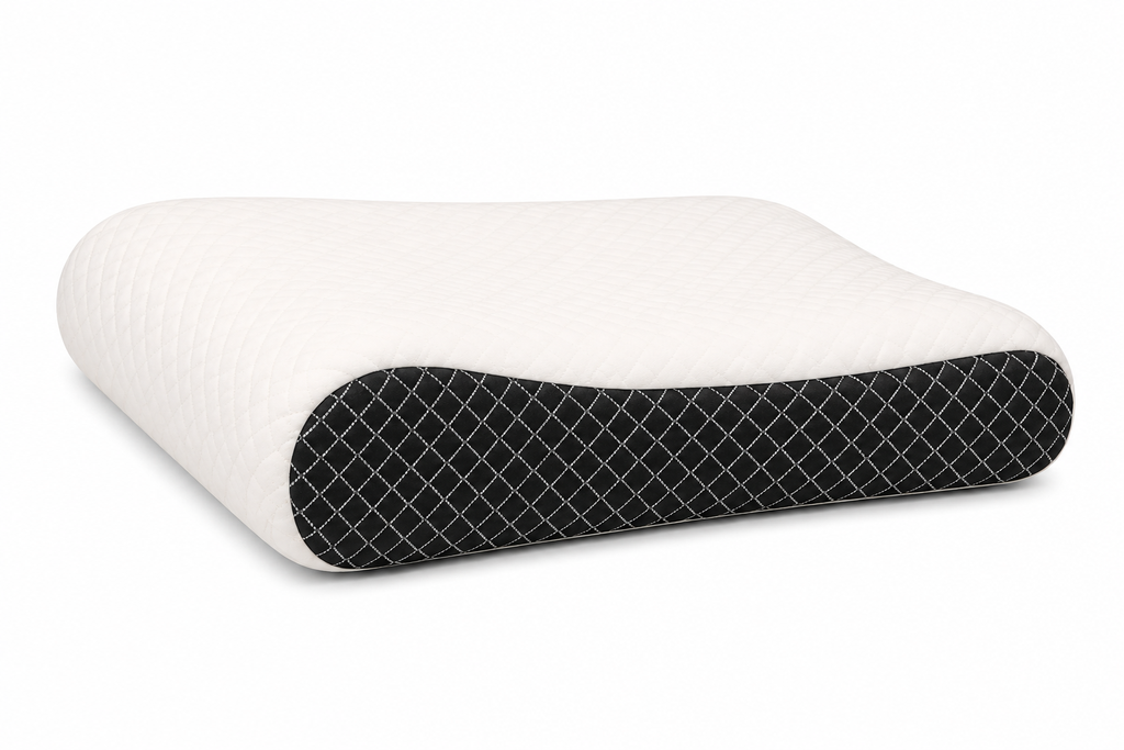 SlumberOrtho Small Cervical Pillow Black | Orthopedic Memory Foam Neck Support Pillow for Sleeping | Ergonomic Contour Pillow for Neck Pain Relief