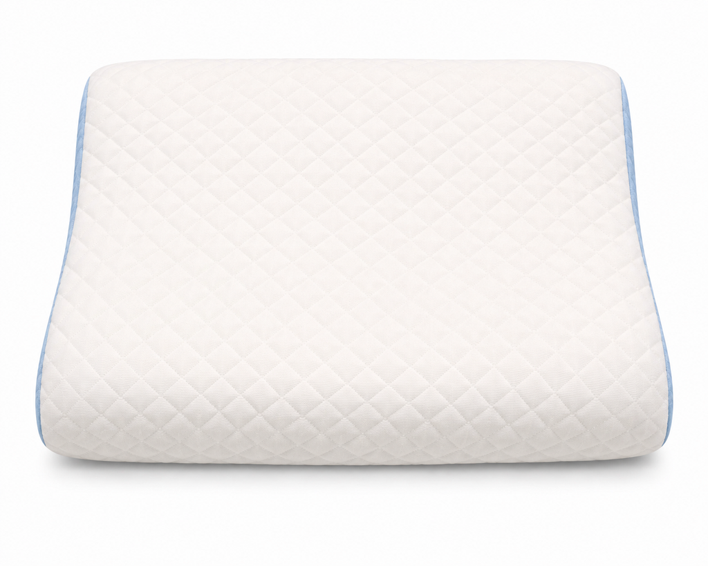 small blue memory foam fillow