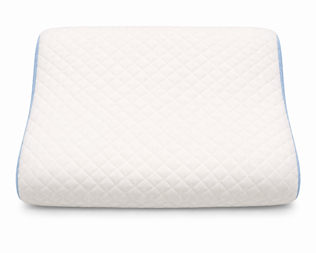 small blue memory foam fillow