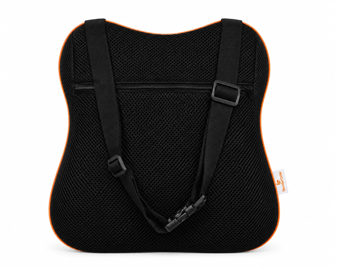 SlumberOrtho Car Spine Rest Cushion | Ergonomic Memory Foam Lumbar Support Cushion for Car Seat, Office Chair & Long Drives