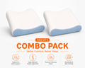 blue white cervical pillow