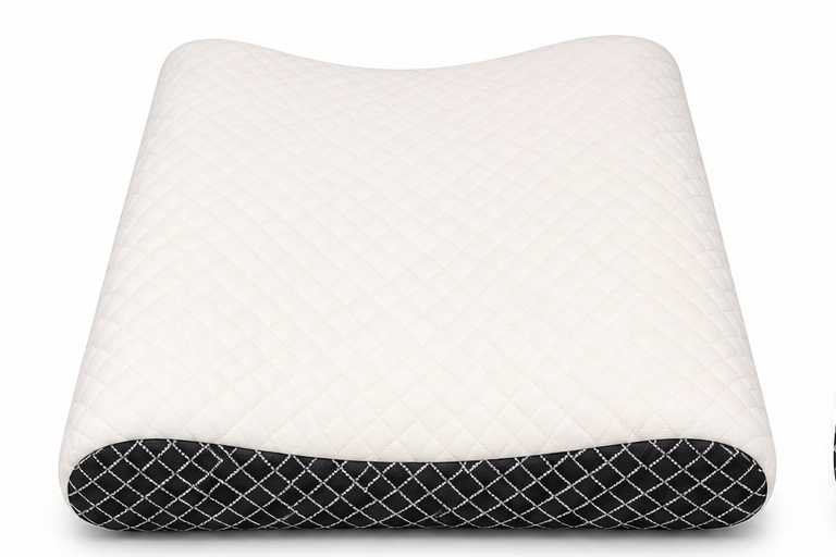 SlumberOrtho Small Cervical Pillow Black | Orthopedic Memory Foam Neck Support Pillow for Sleeping | Ergonomic Contour Pillow for Neck Pain Relief