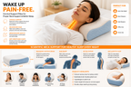white blue pillow ,slumber ortho
